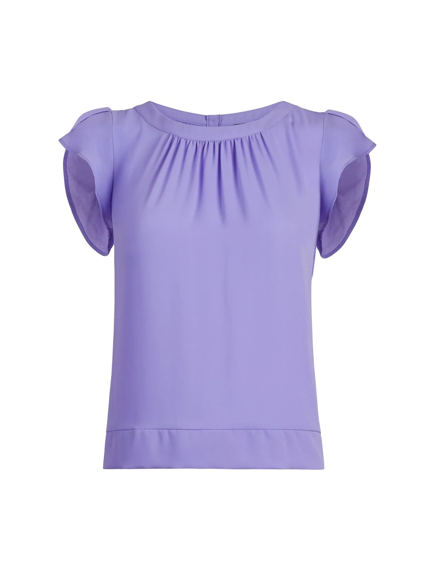 Tulip-Sleeve Button-Back Blouse - 7th Avenue