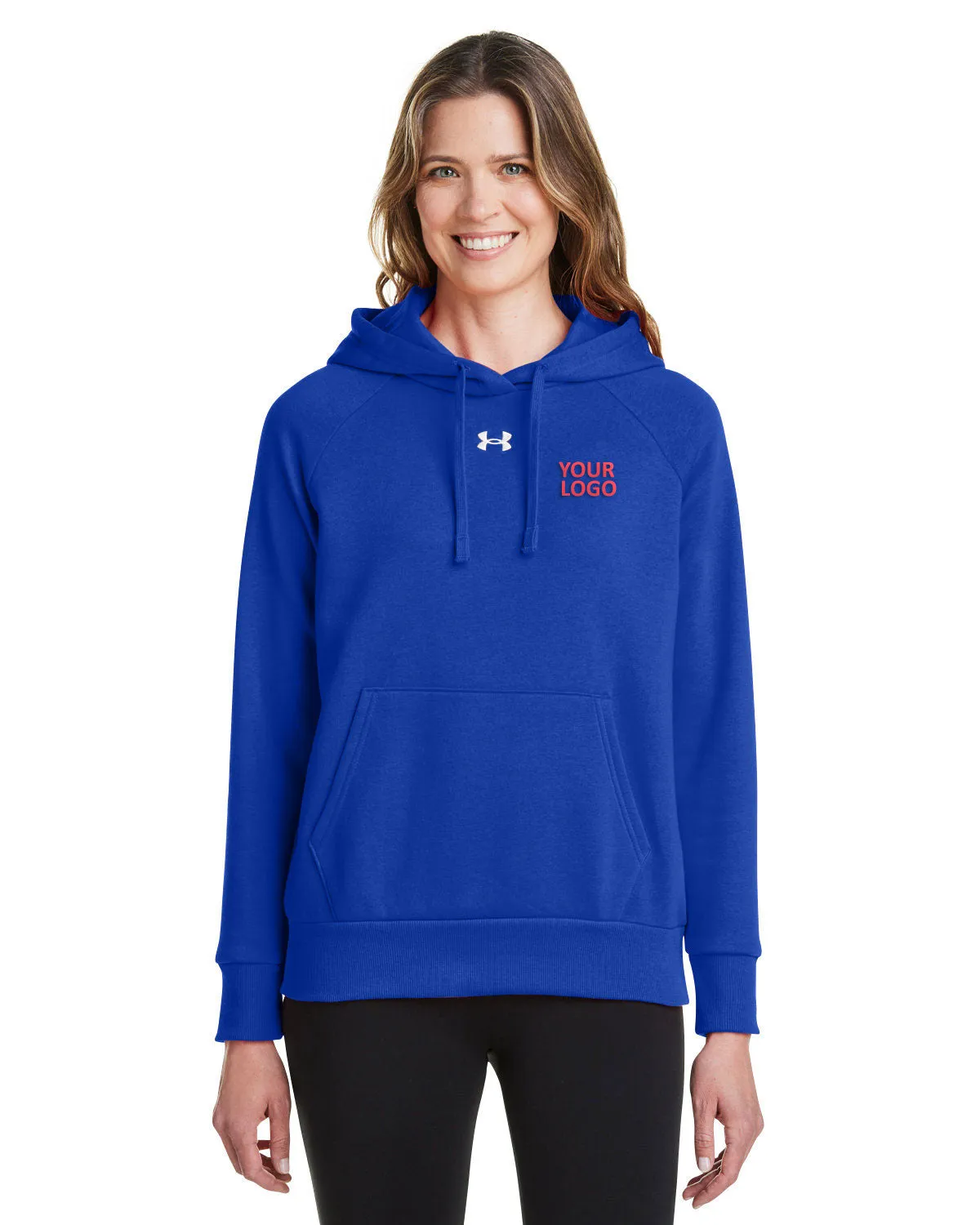 Under Armour Ladies Rival Fleece Hooded Custom Sweatshirts, Royal