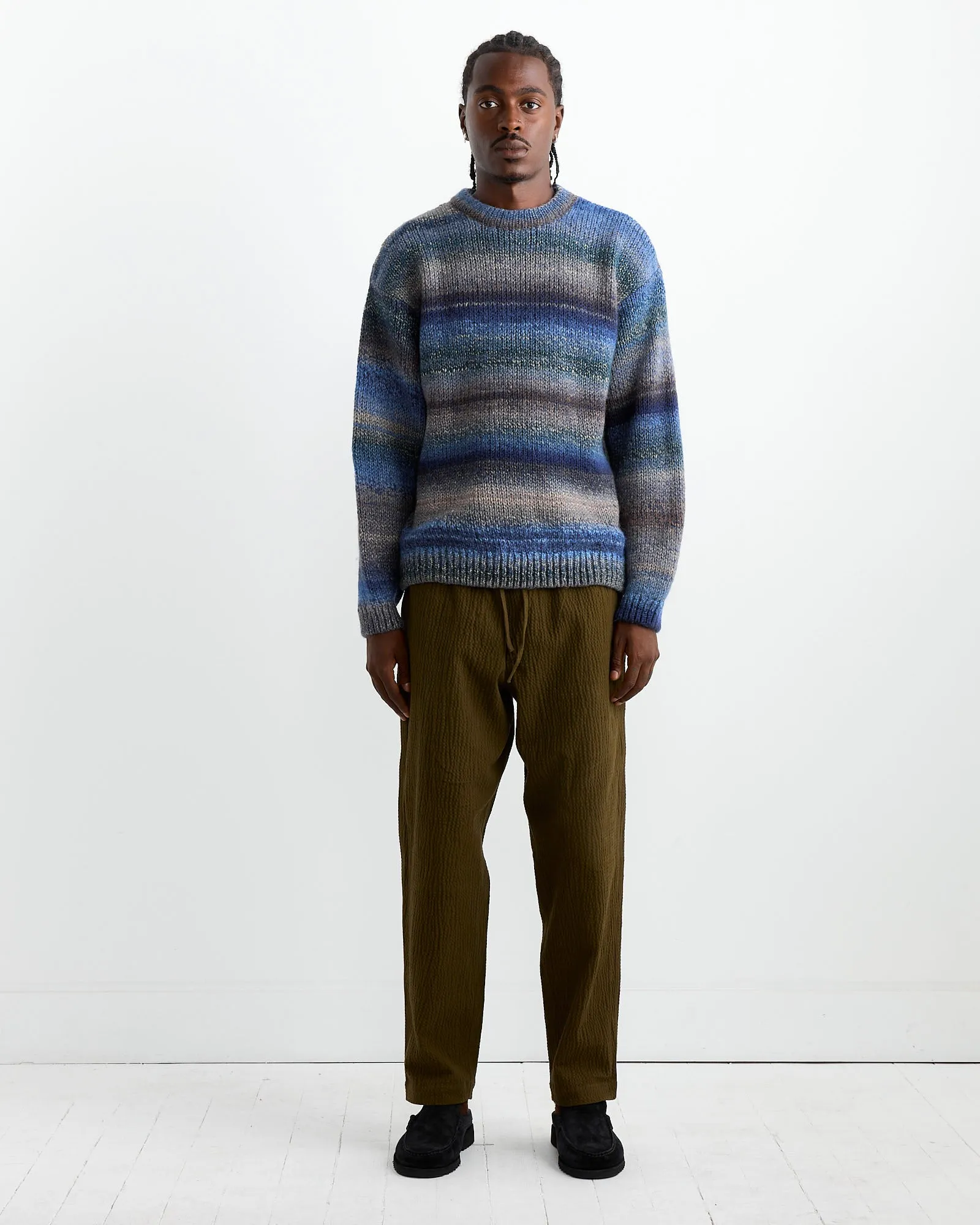 Undertones Boxy Crew Knit in Blue