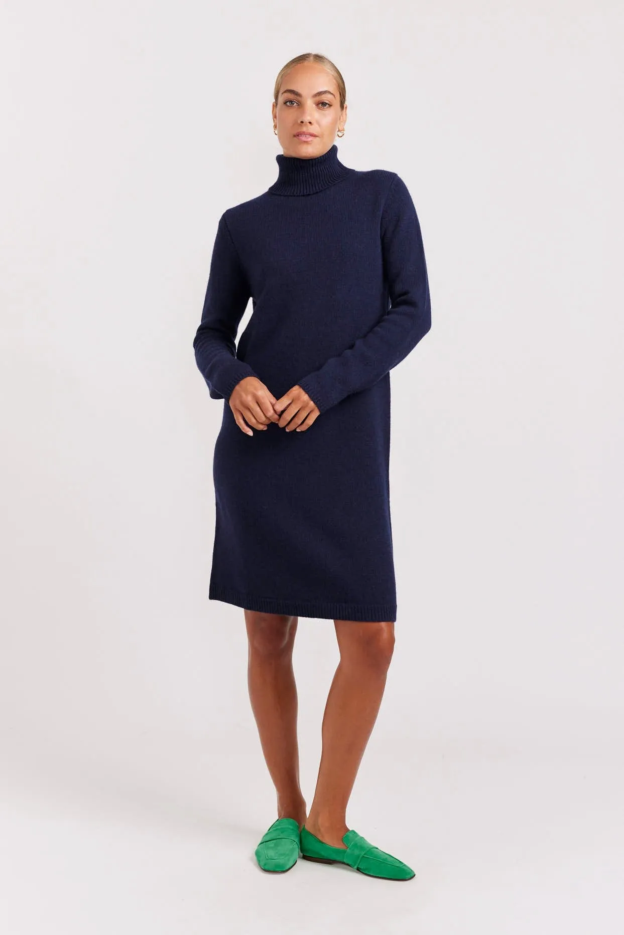 Velma Polo Dress in Goodnight Navy