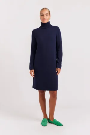 Velma Polo Dress in Goodnight Navy