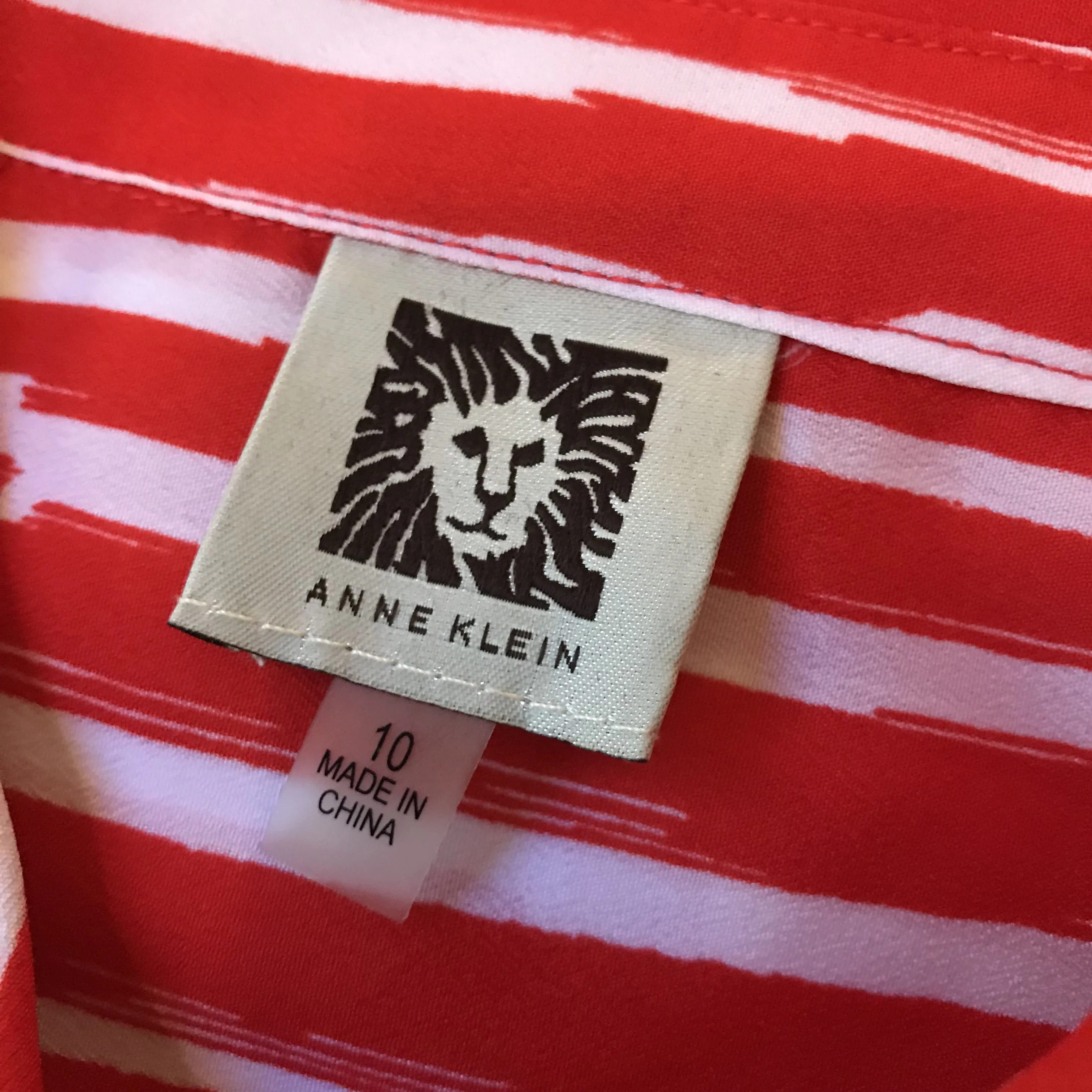 Vintage 1990s Anne Klein Striped Button-Down Blouse