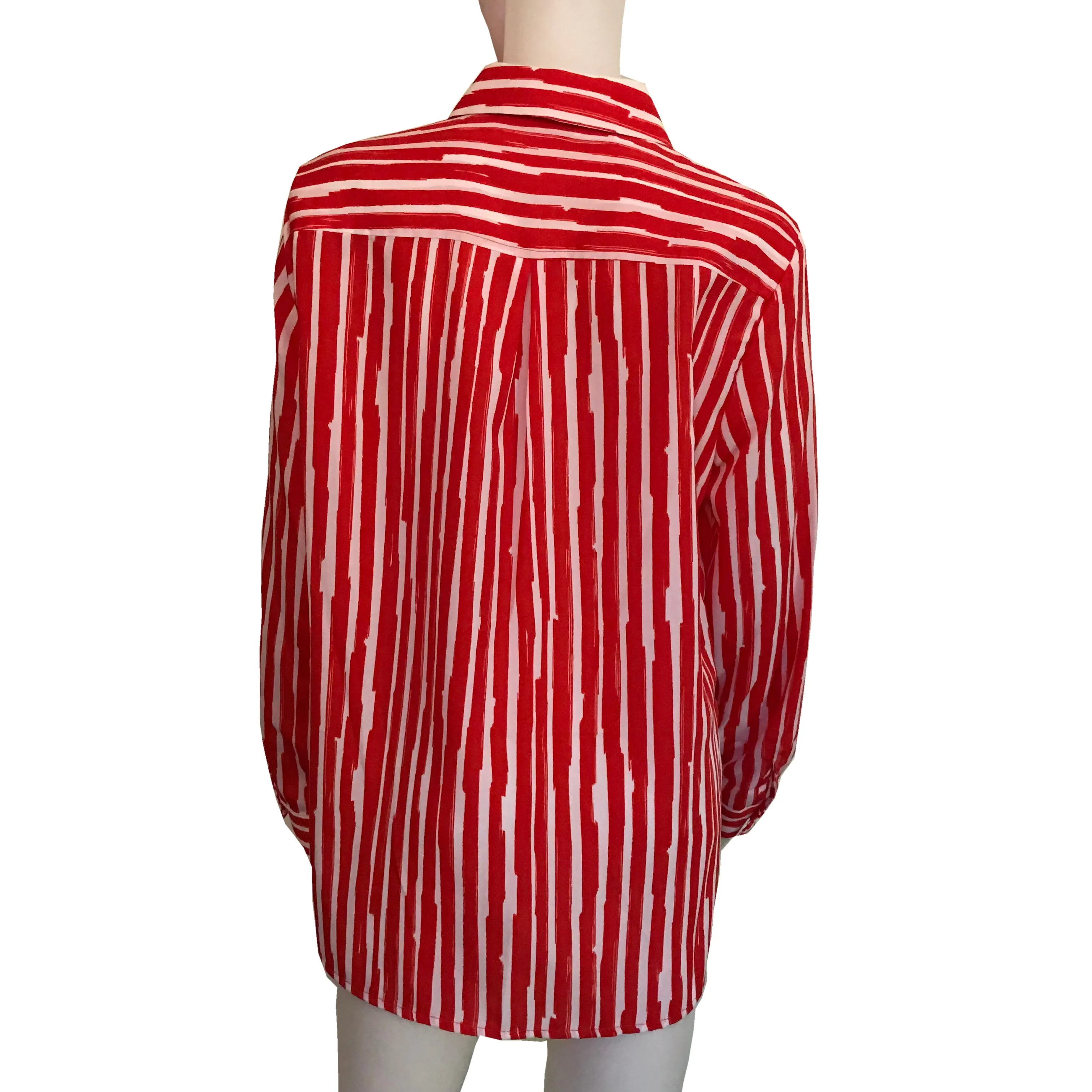 Vintage 1990s Anne Klein Striped Button-Down Blouse