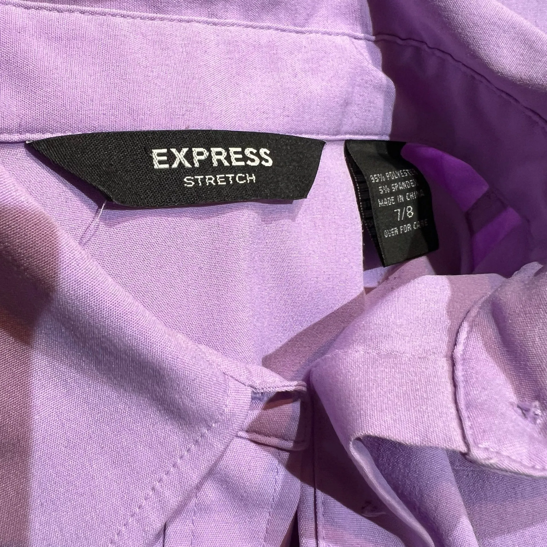 Vintage 1990s Express Purple Button Down Shirt