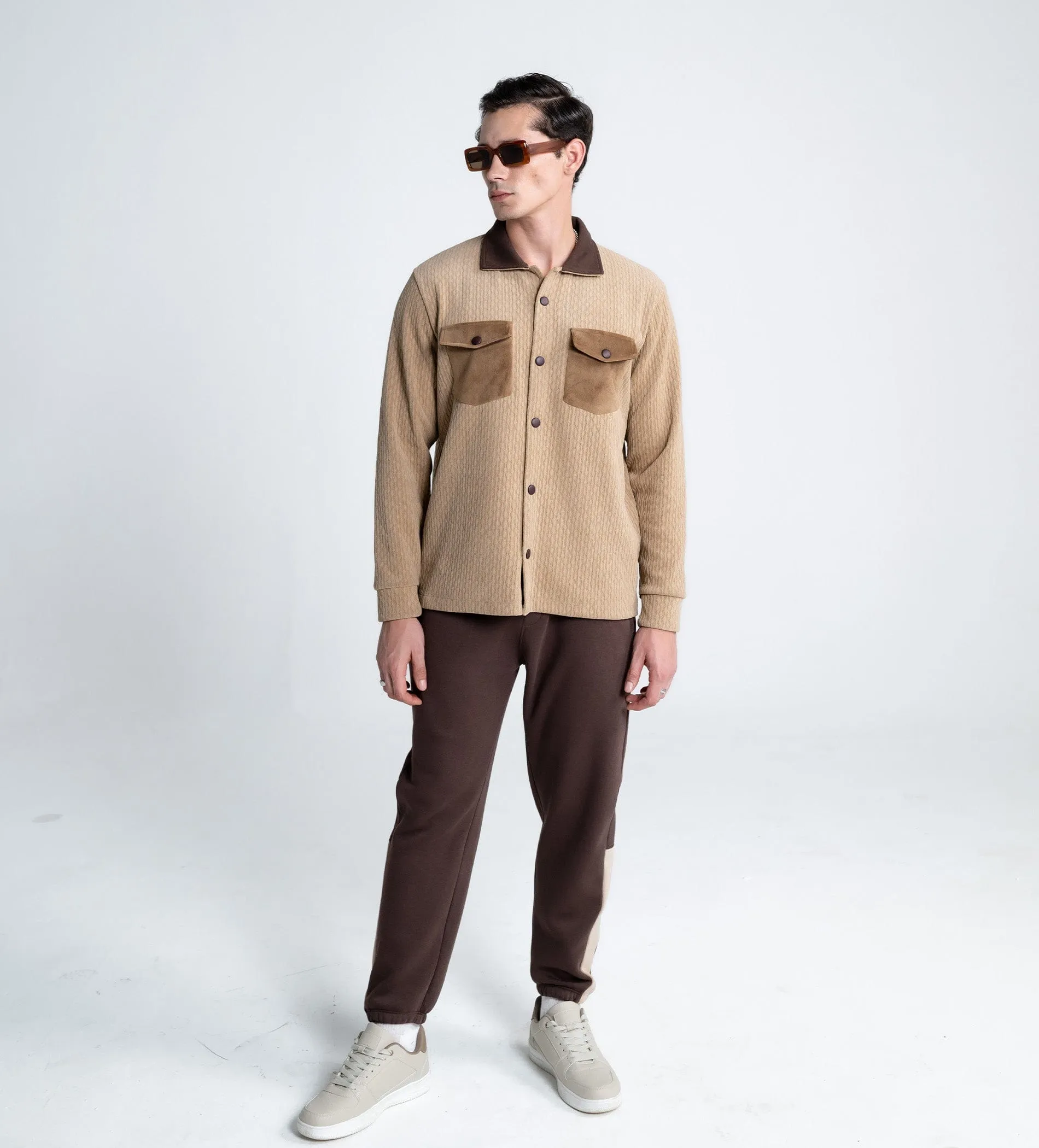 Winter Warmth beige Shacket