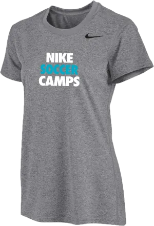 Womens Nike Soccer Camps Short Sleeve Dri-Fit Tee - Carbon Heather