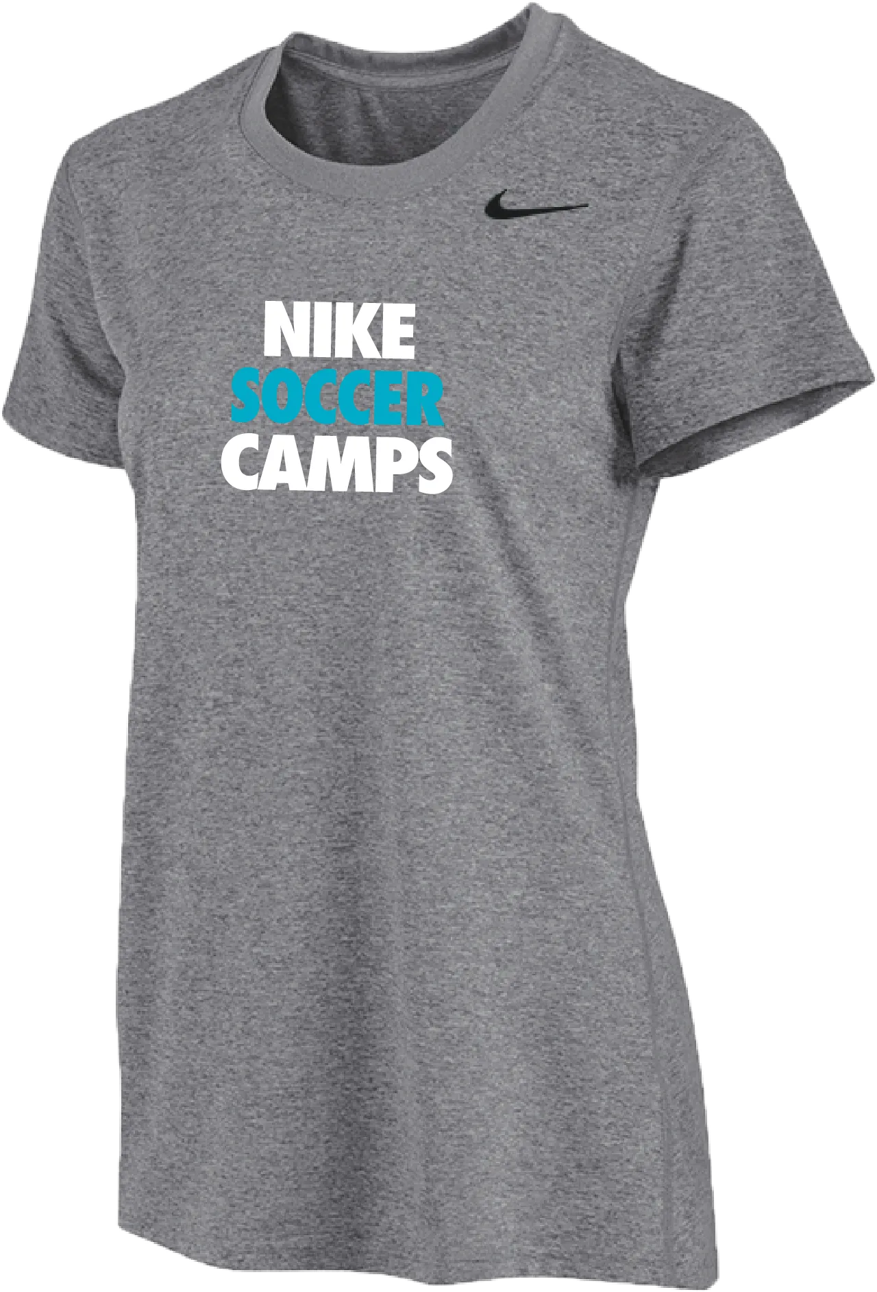 Womens Nike Soccer Camps Short Sleeve Dri-Fit Tee - Carbon Heather