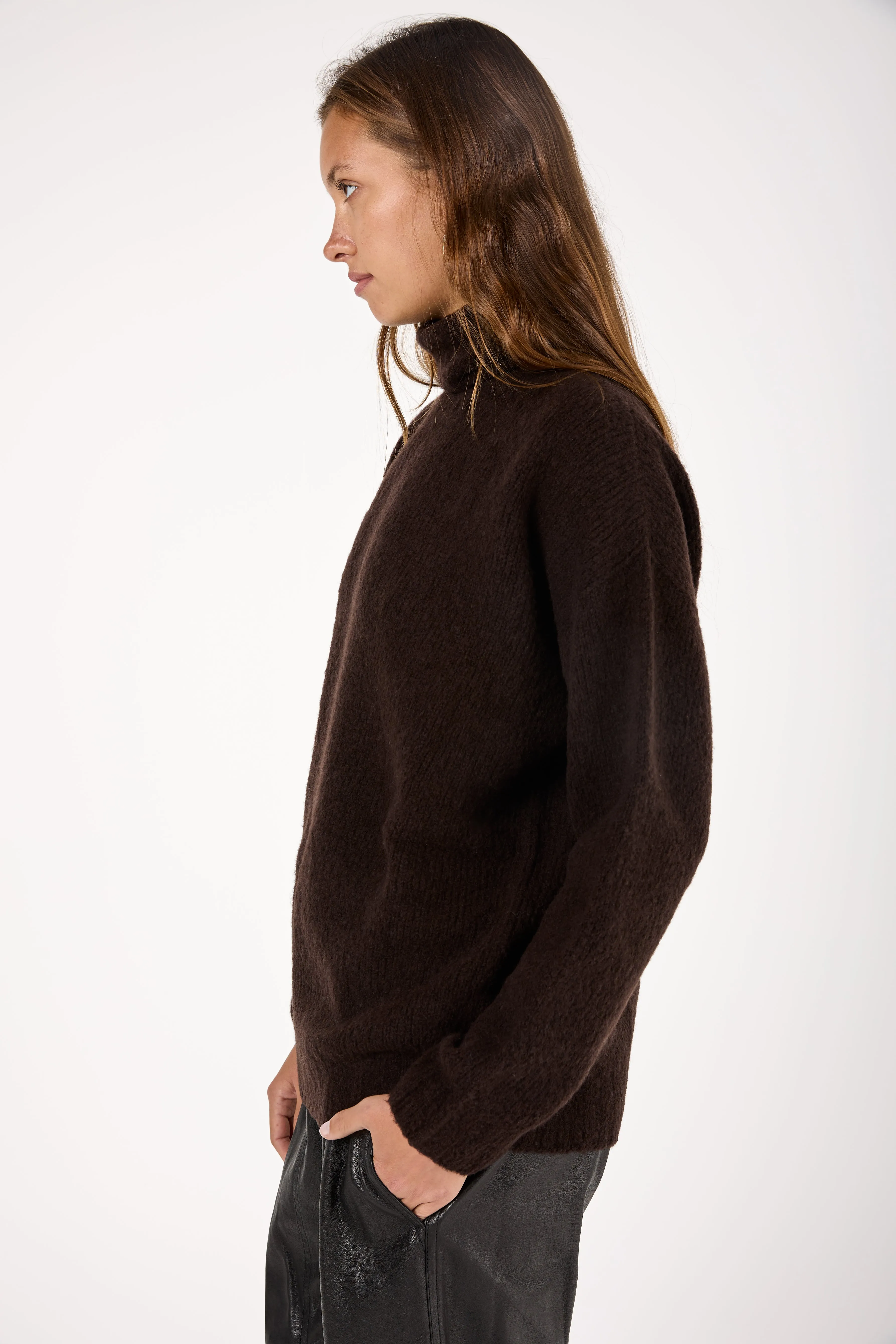 Wool Knit Sweater in Moro