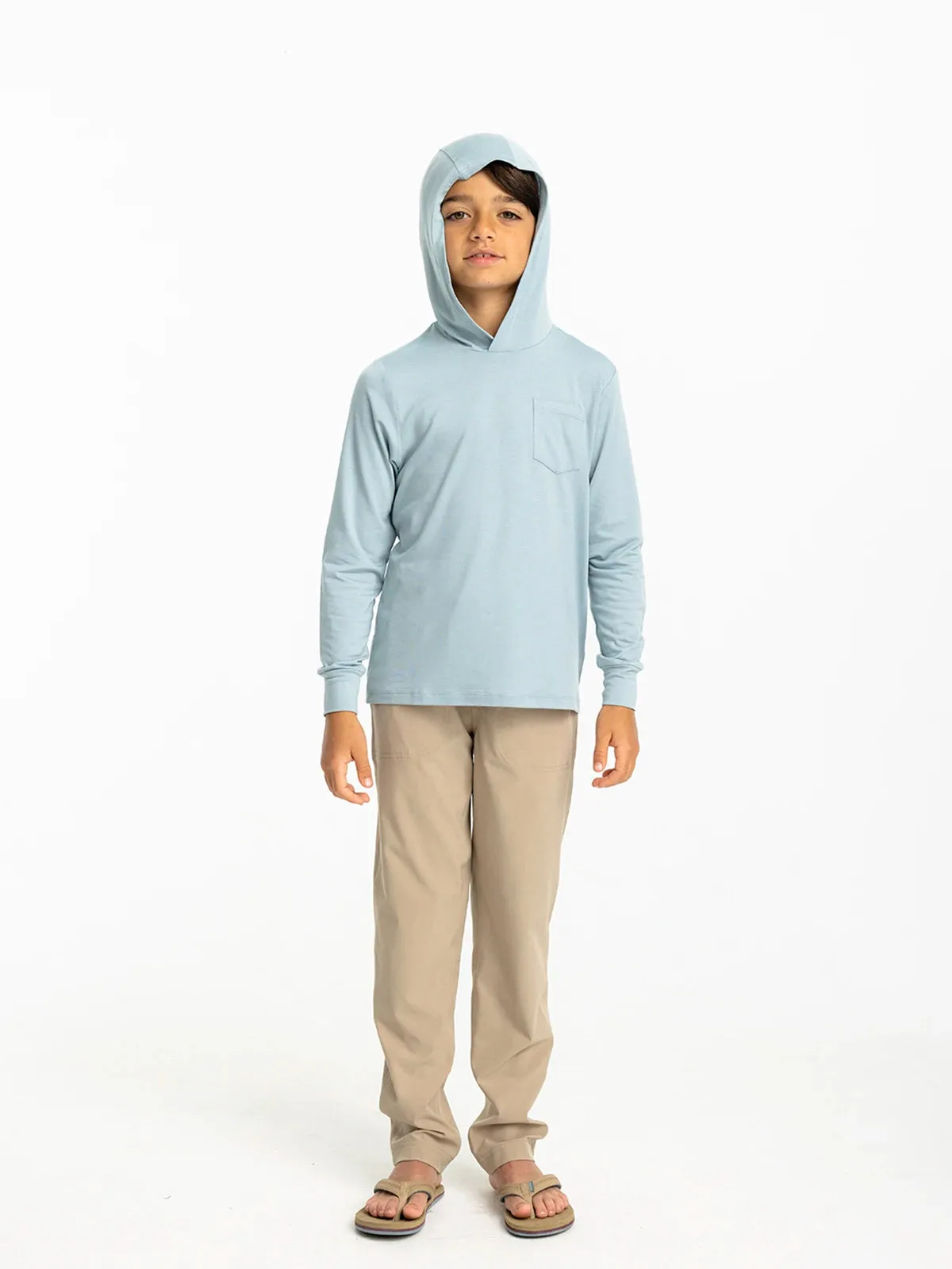 Youth Bamboo Shade Hoodie - Ocean Mist