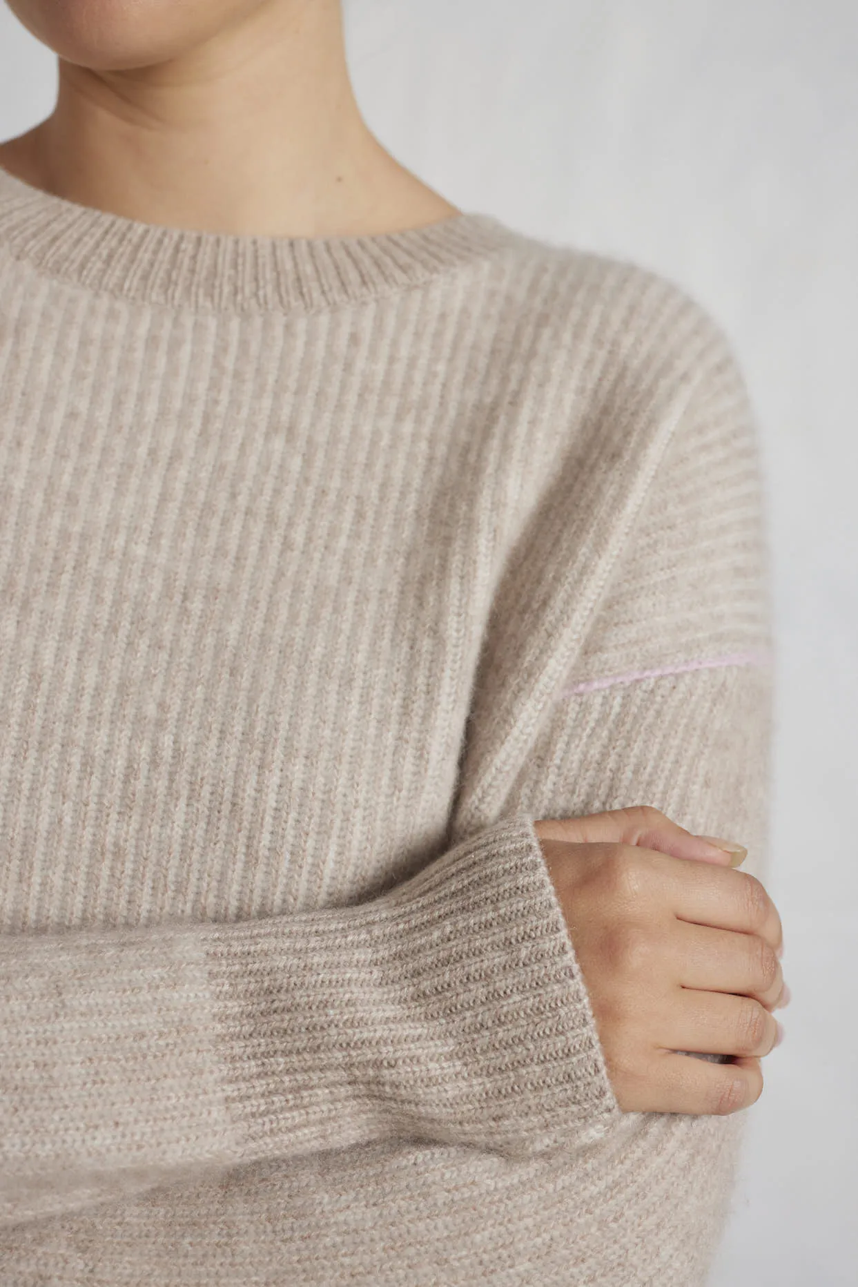 Zoe Cashmere Sweater in Lightweight Beige